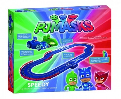 Pista e 2 veículos PJ Masks - Circuito Rápido