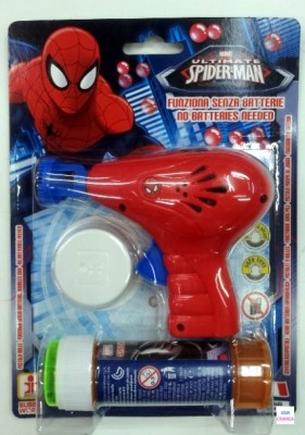 Pistola de Bolas de Sabão Homem Aranha