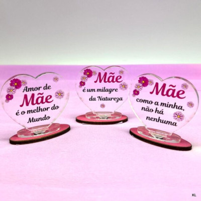 Placa Acrílica Dia da Mãe - Sortido