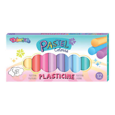 Plasticina 12 Cores Pastel Colorino