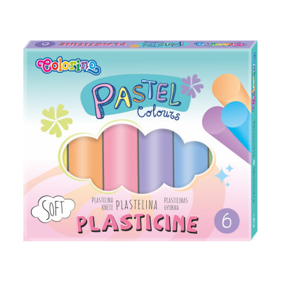 Plasticina 6 Cores Pastel Colorino