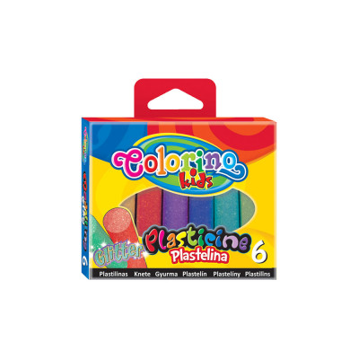 Plasticina com Brilhantes Colorino 6 Cores