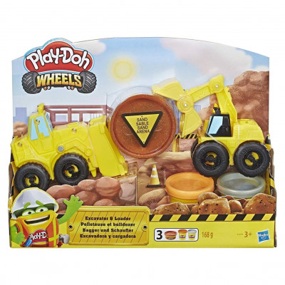 Play Doh Wheels - Escavadora e Camião de Carga