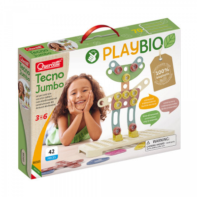 PLAYBIO Construção Tecno Jumbo 45 peças Quercetti