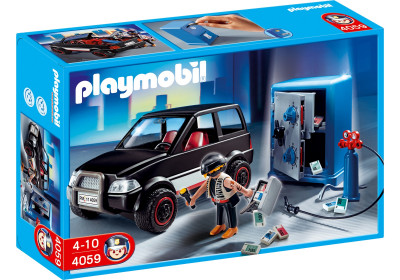 Playmobil City Action - Ladrão de Cofres com Carro de Fuga