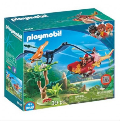 Playmobil Explorers - Helicóptero com Pterossauro