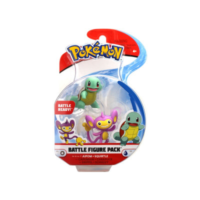 Pokémon Figura Combate Aipom vs Squirtle