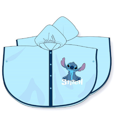 Poncho Capa Chuva Stitch Disney Azul