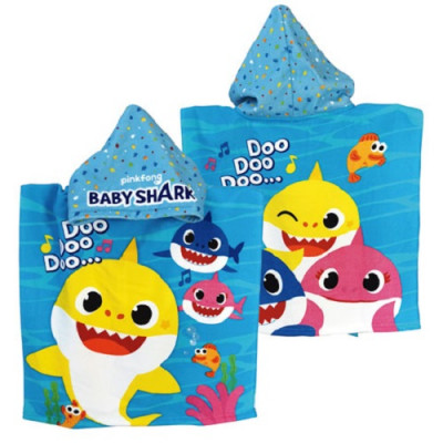 Poncho Praia Microfibra Baby Shark Doo