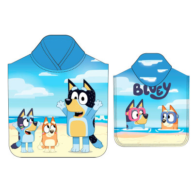 Poncho Praia Microfibra Bluey e Bingo Praia