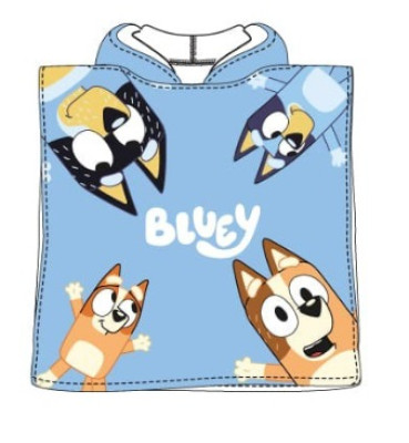 Poncho Praia Microfibra Bluey e Familia