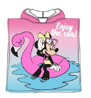 Poncho Praia Microfibra Minnie Enjoy The Sun