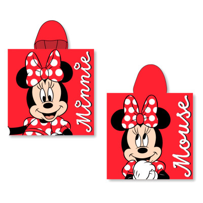 Poncho Praia Microfibra Minnie Red