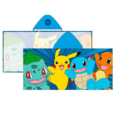 Poncho Praia Microfibra Pokémon Iniciais