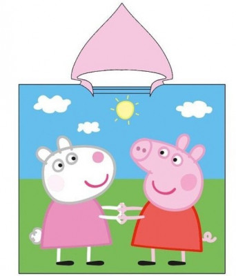 Poncho Praia Microfibra Porquinha Peppa Friends