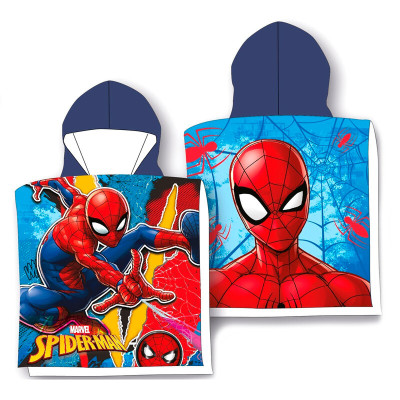 Poncho Praia Microfibra Spiderman Face