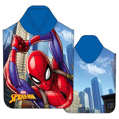 Poncho Praia Microfibra Spiderman Streets