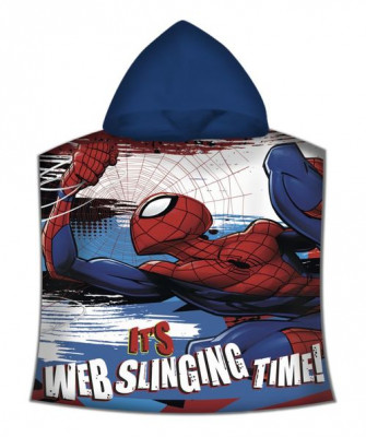 Poncho Praia Microfibra Spiderman Web Slinging