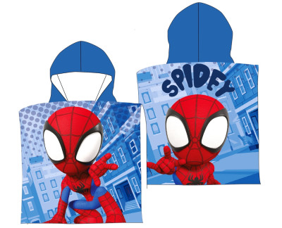 Poncho Praia Microfibra Spidey Azul
