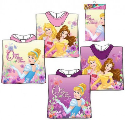 Poncho Toalha algodão Princesas Disney - Sortido