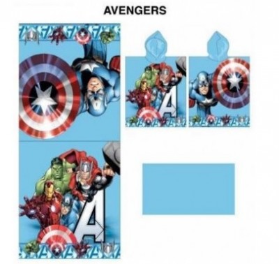 Poncho toalha Avengers Marvel em Microfibra