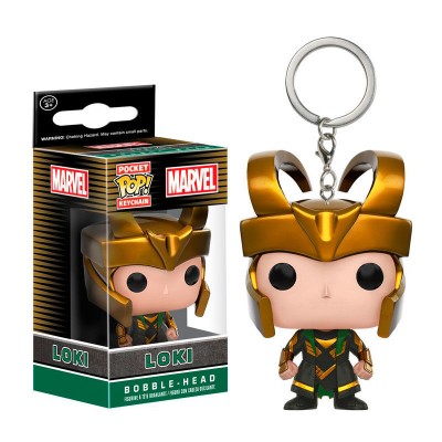 Porta chaves figura POP Vinil - Avengers Marvel Loki