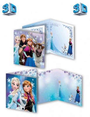 Postal Felicitações 3D Disney Frozen