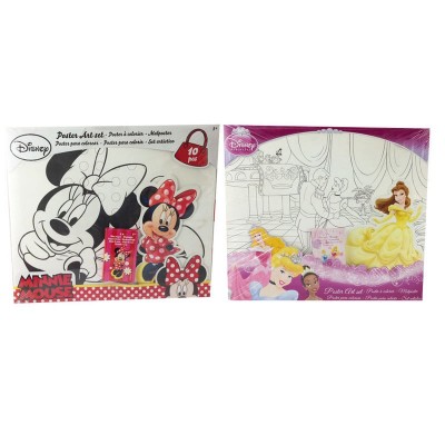 Poster para pintar da Minnie e Princesas Disney - sortido