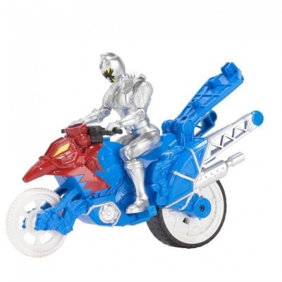 Power Rangers - Super Dino Transformável Motocicleta Prateada
