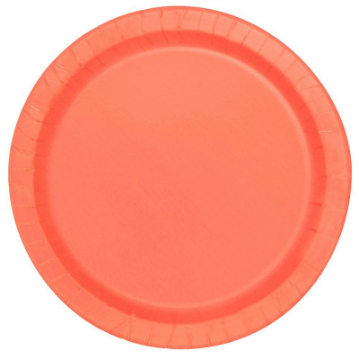 Pratos Coral Redondos 22cm - 16 und