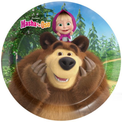 Pratos Masha e o Urso 23cm sky