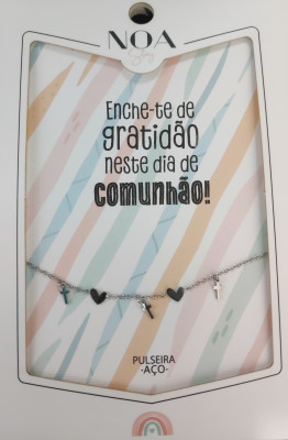 Pulseira Aço - Enche-te de Gratidão Neste Dia de Comunhão