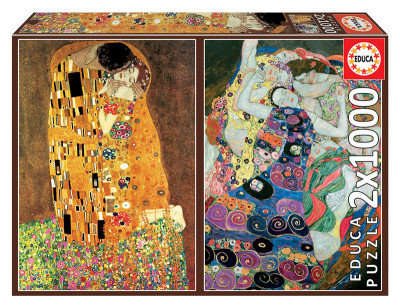 Puzzle 2x1000 peças Gustav Klimt
