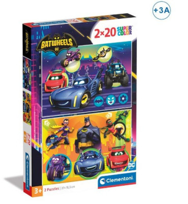 Puzzle 2x20 peças Batwheels DC Comics