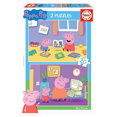 Puzzle 2x20 peças Porquinha Peppa