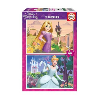 Puzzle 2x48 peças Princesas Disney