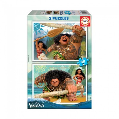 Puzzle 2x48 Vaiana Princesas Disney