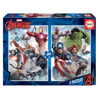 Puzzle 2x500 peças Avengers Marvel
