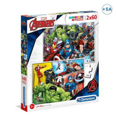 Puzzle 2x60 peças Avengers