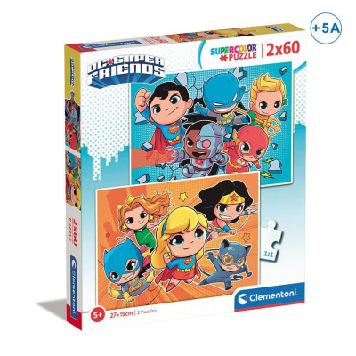 Puzzle 2x60 peças DC Super Friends