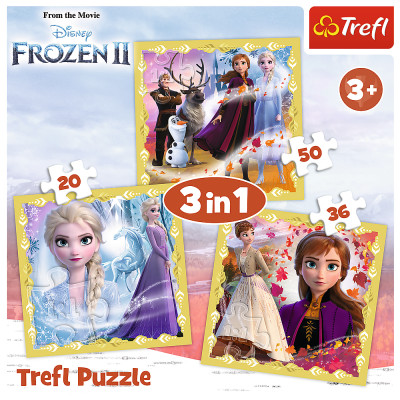 Puzzle 3 em 1 Frozen 2 Disney