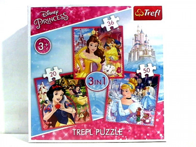 Puzzle 3 em 1 Princesas Disney