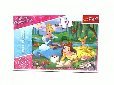 Puzzle 30 peças com Cinderela e Bela - Disney