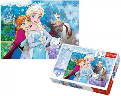 Puzzle 30 peças Irmãs Frozen Disney