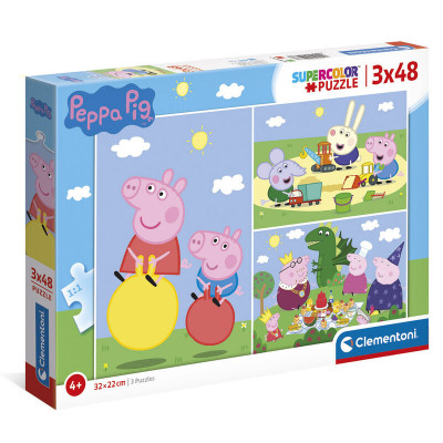 Puzzle 3x48 peças Porquinha Peppa