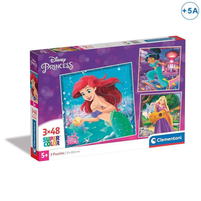 Puzzle 3x48 peças Princesas Disney