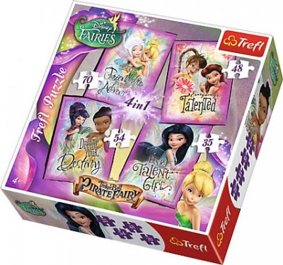 Puzzle 4 em 1 - Sininho e amigas