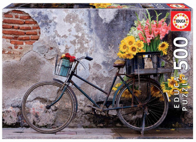Puzzle Bicicleta com Flores 500 peças