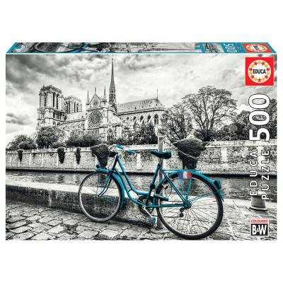 Puzzle Bicicleta Junto a Notre Dame 500 peças