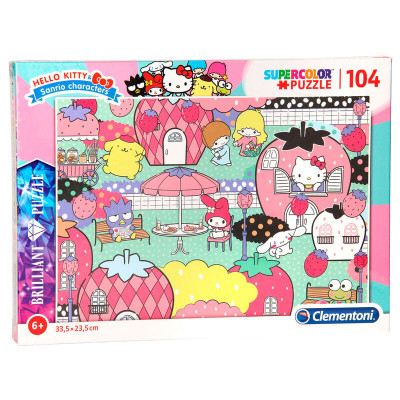 Puzzle Brilhante Hello Kitty 104 peças